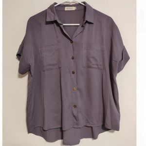 Roolee Brey Button Up - Dim Gray